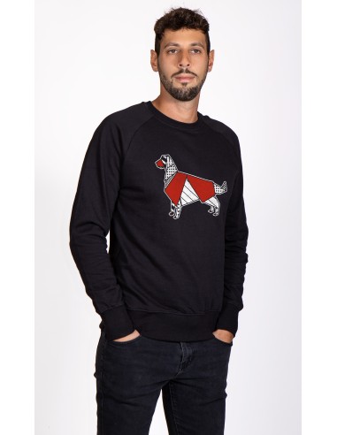 Pop Origami Golden Retriever Crew Neck Sweatshirt for Men