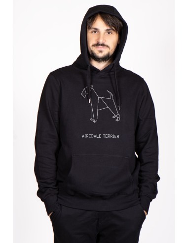 Origami Airedale Terrier Men's Hoodie