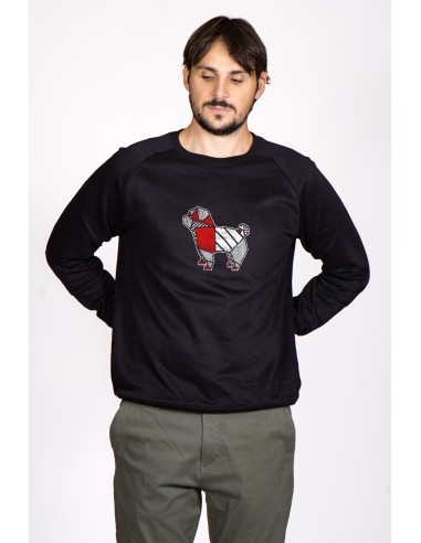 Pop Origami Pug Men's Round Neck Sweatshirt