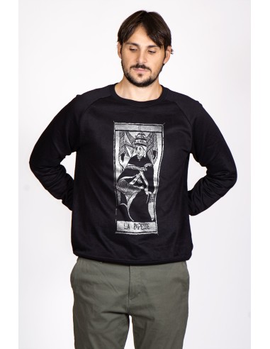 Tarot De Marseille La Papesse II Men's Round Neck Sweatshirt