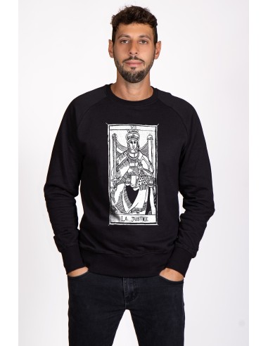 Tarot De Marseille La Justice VIII Men's Round Neck Sweatshirt