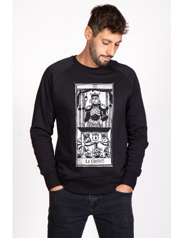 Tarot De Marseille Le Chariot VII Men's Round Neck Sweatshirt