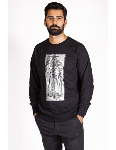 Tarot De Marseille Men's Round Neck Sweatshirt L'hermite IX