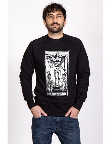 Tarot De Marseille Le Diable XV Men's Round Neck Sweatshirt