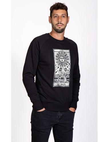 Tarot De Marseille Le Soleil XIX Men's Round Neck Sweatshirt