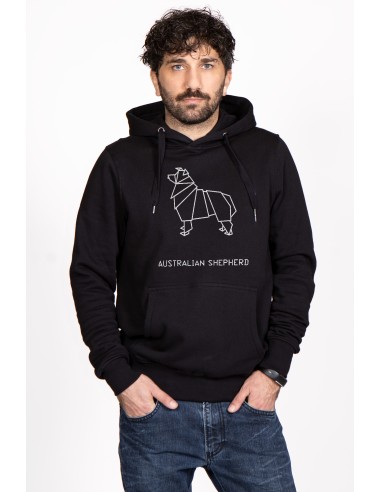 Origami Australian Shepherd Men ' s Hoodie