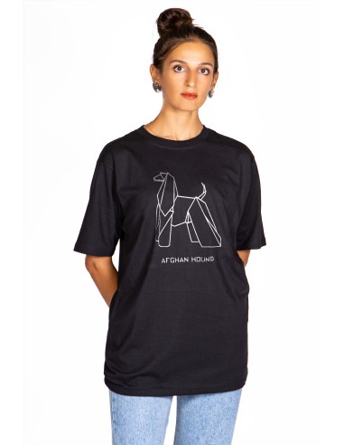 Origami Afghan Hound Woman Oversized T-shirt