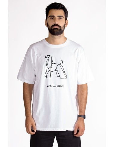 T-shirt Oversize Uomo Origami Afghan Hound