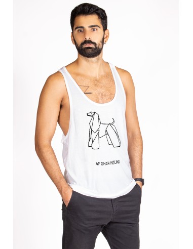 Origami Afghan Hound Men's Tank Top