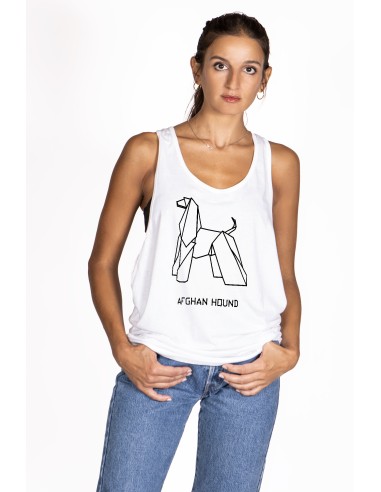 Origami Afghan Hound Women's Tank Top