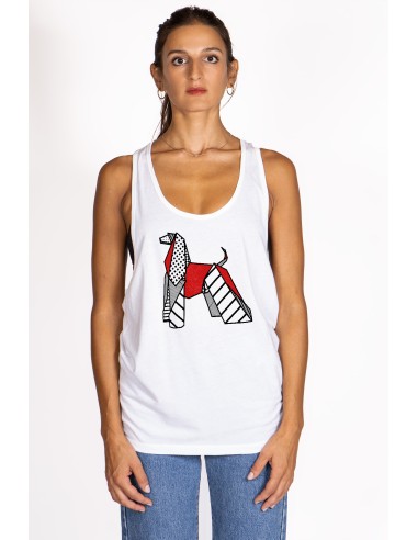 Pop Origami Afghan Hound Women's Tank Top