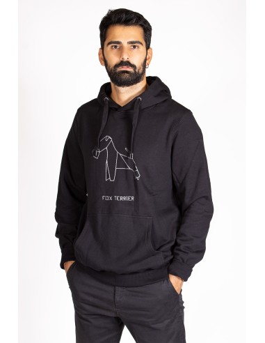 Origami Fox Terrier Men's Hoodie