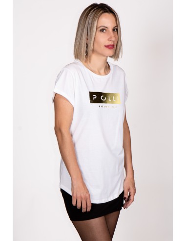 T-shirt Rolled Donna Polla Stampa Oro