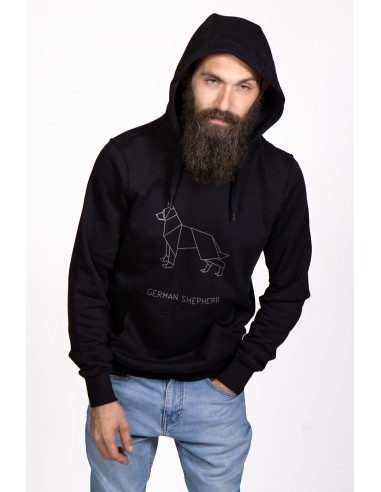 Origami German Shepherd Men's Hoodie