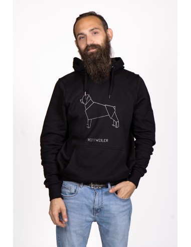 Origami Rottweiler Men's Hoodie